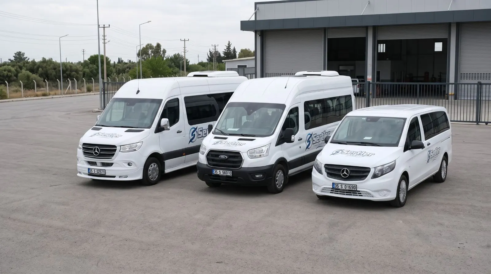 Sertler Turizm filosu: büyük minibüs, minibüs ve VIP minivan, İzmir