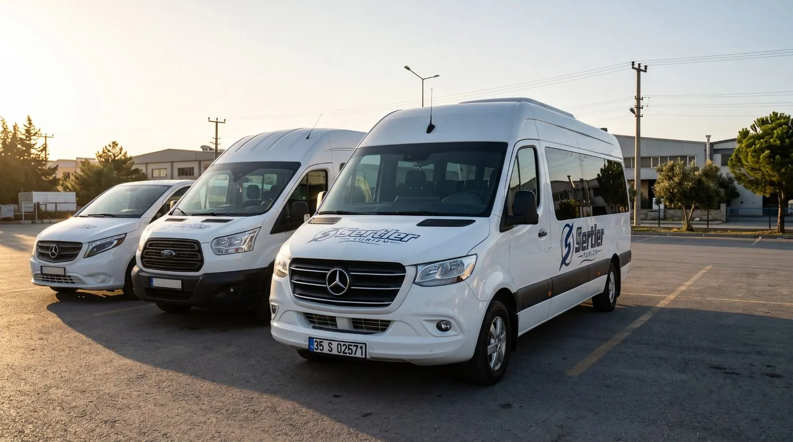 İzmir personel servisi ve öğrenci servisi için Sertler Turizm minibüs filosu