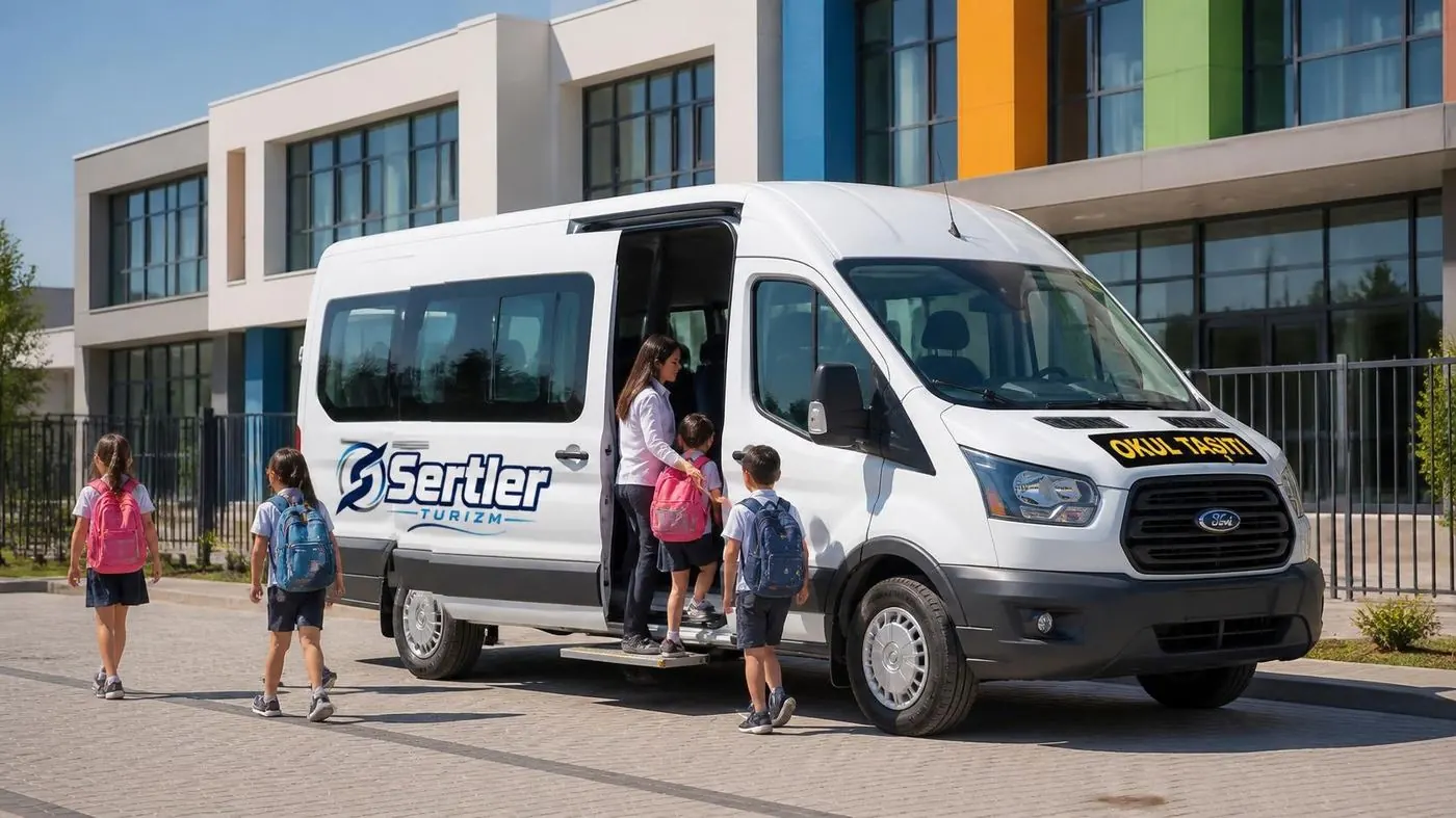 Hostes eşliğinde öğrenci servisi